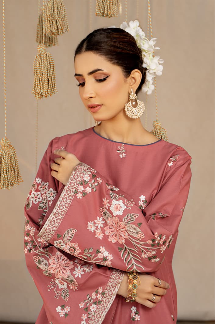 PINK PEARL EMBROIDERY 2 PC